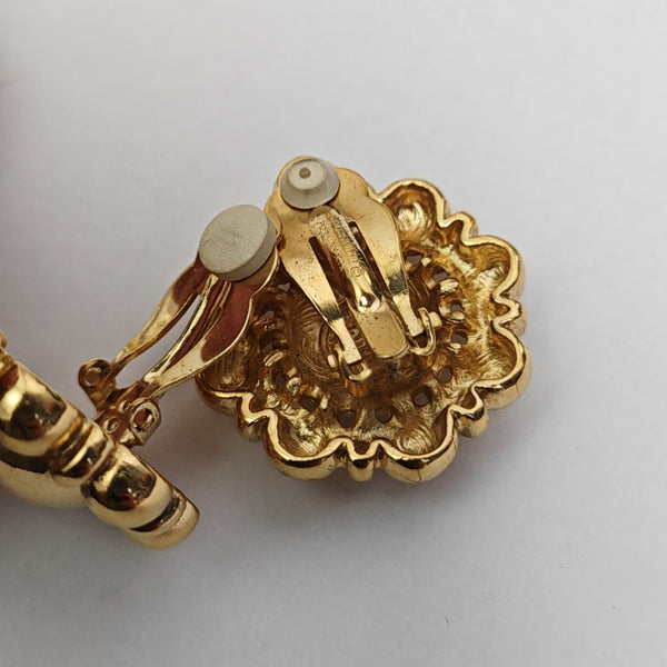 Metal Gold Clip On Earrings