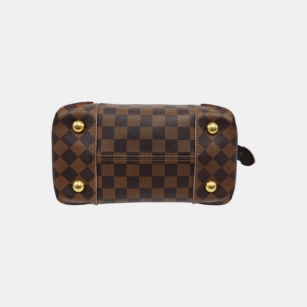 CAÏSSA PM Damier Ebene Coated Canvas Brown