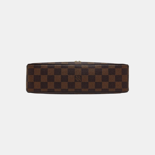 RAVELLO Damier Ebene Coated Canvas Brown
