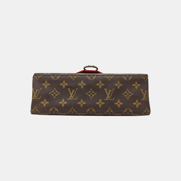 SAINT MICHEL Monogram Coated Canvas Brown