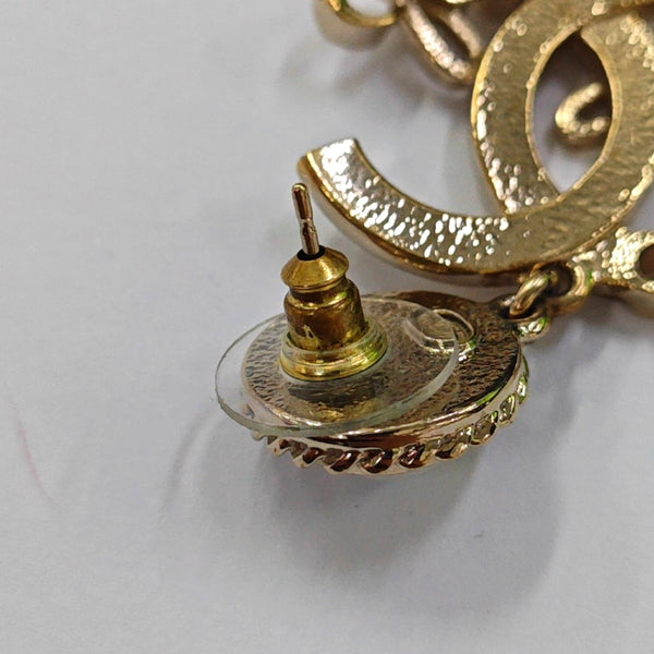 CC Logo Metal Gold Earrings