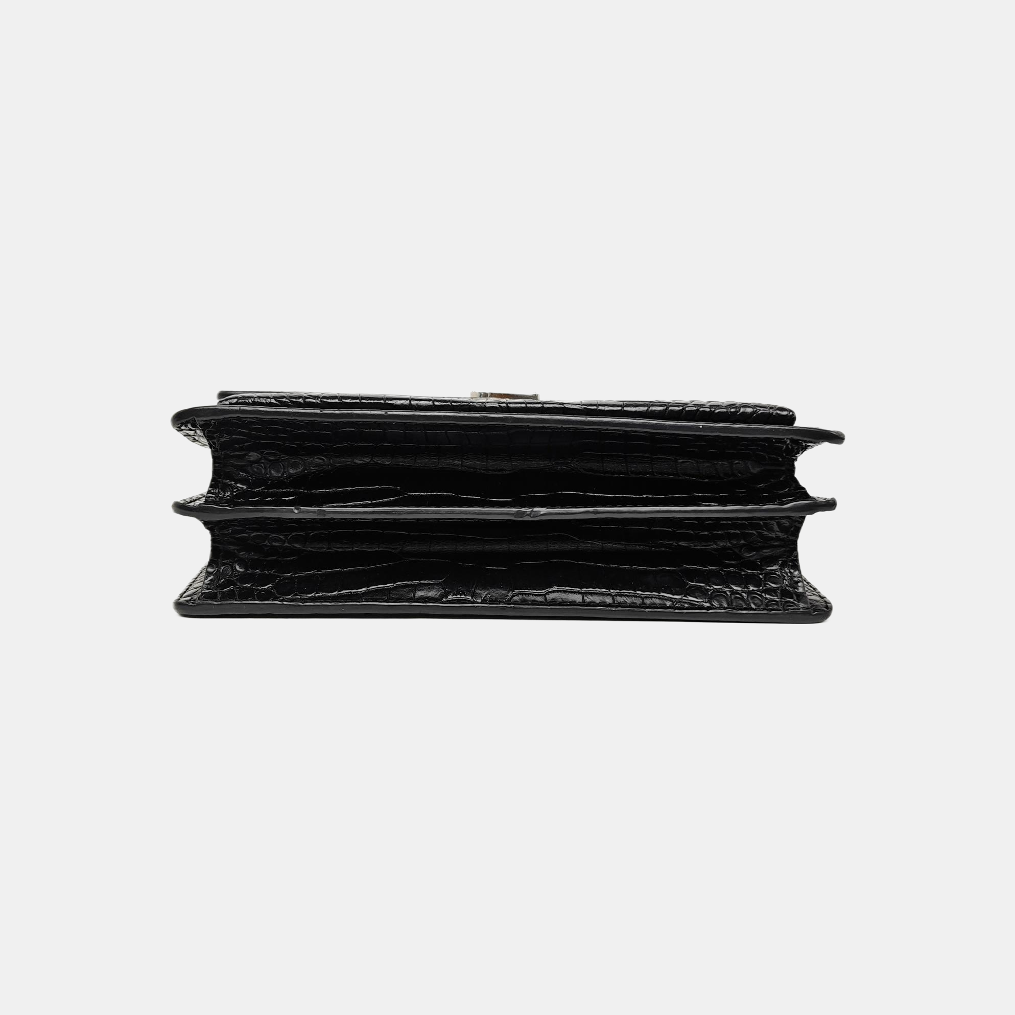 SUNSET Medium Calfskin Black