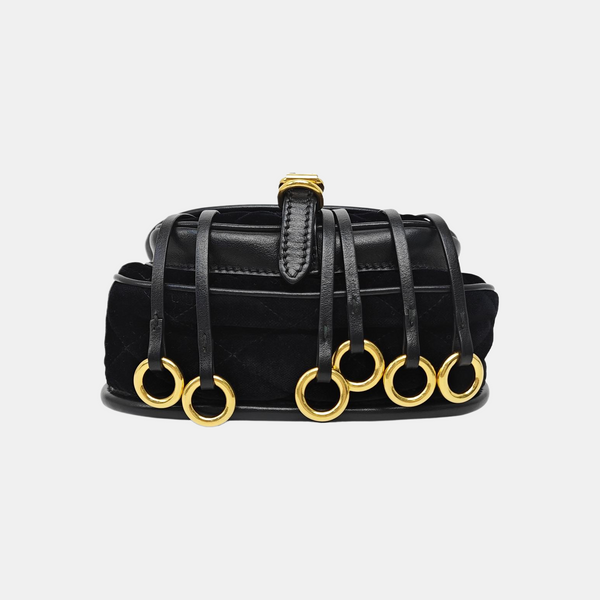 Belt Bag Quilted Velvet Black