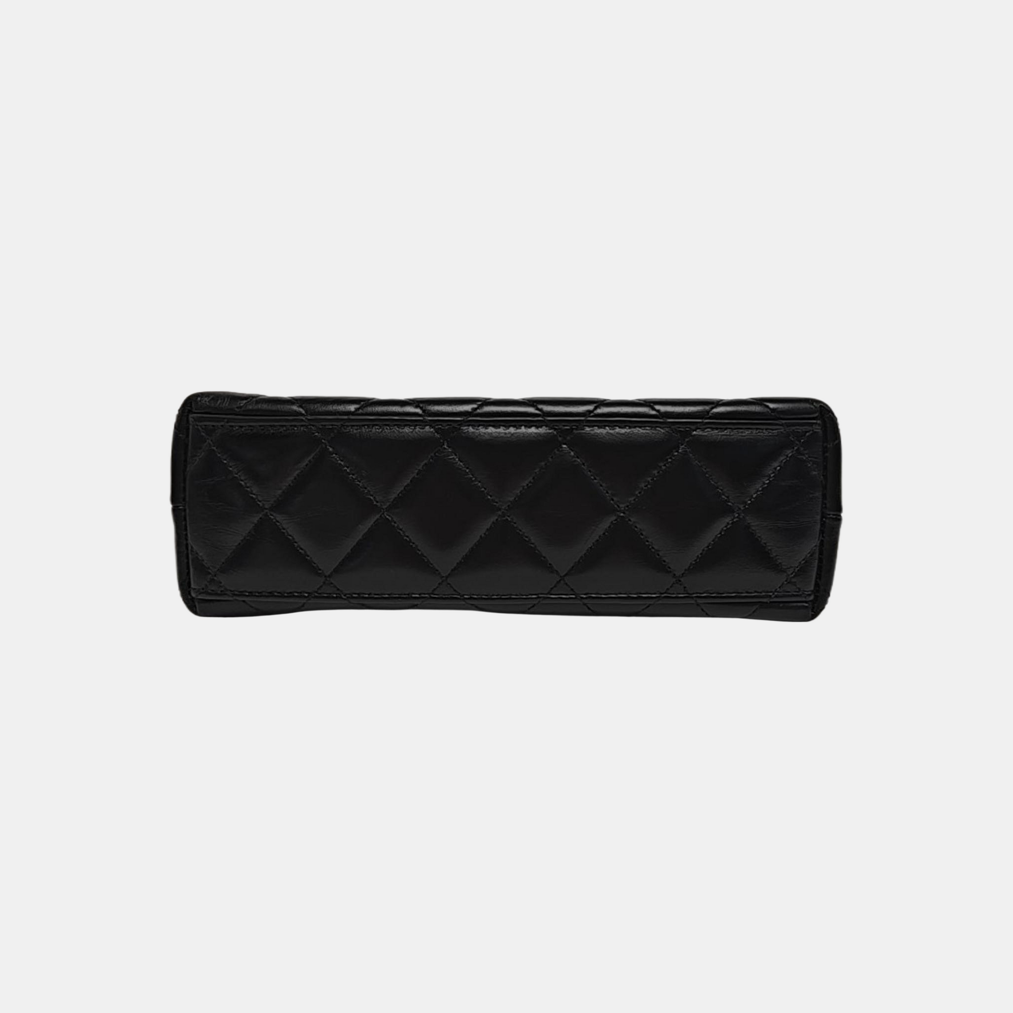 KELLY Mini Quilted Calfskin Black