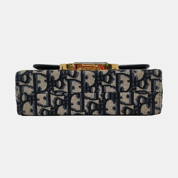 30 Montaigne Mini Oblique Canvas Blue