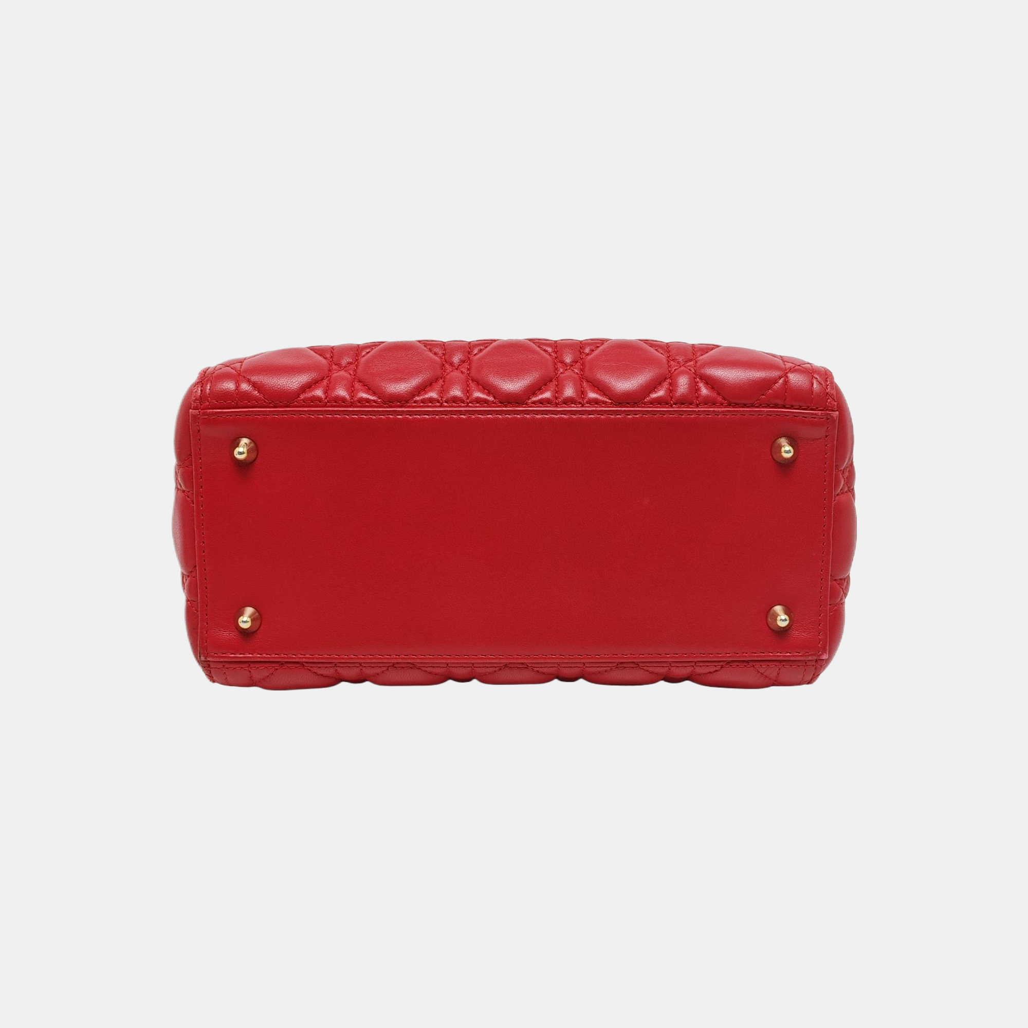 Lady Dior Medium Cannage Lambskin Red