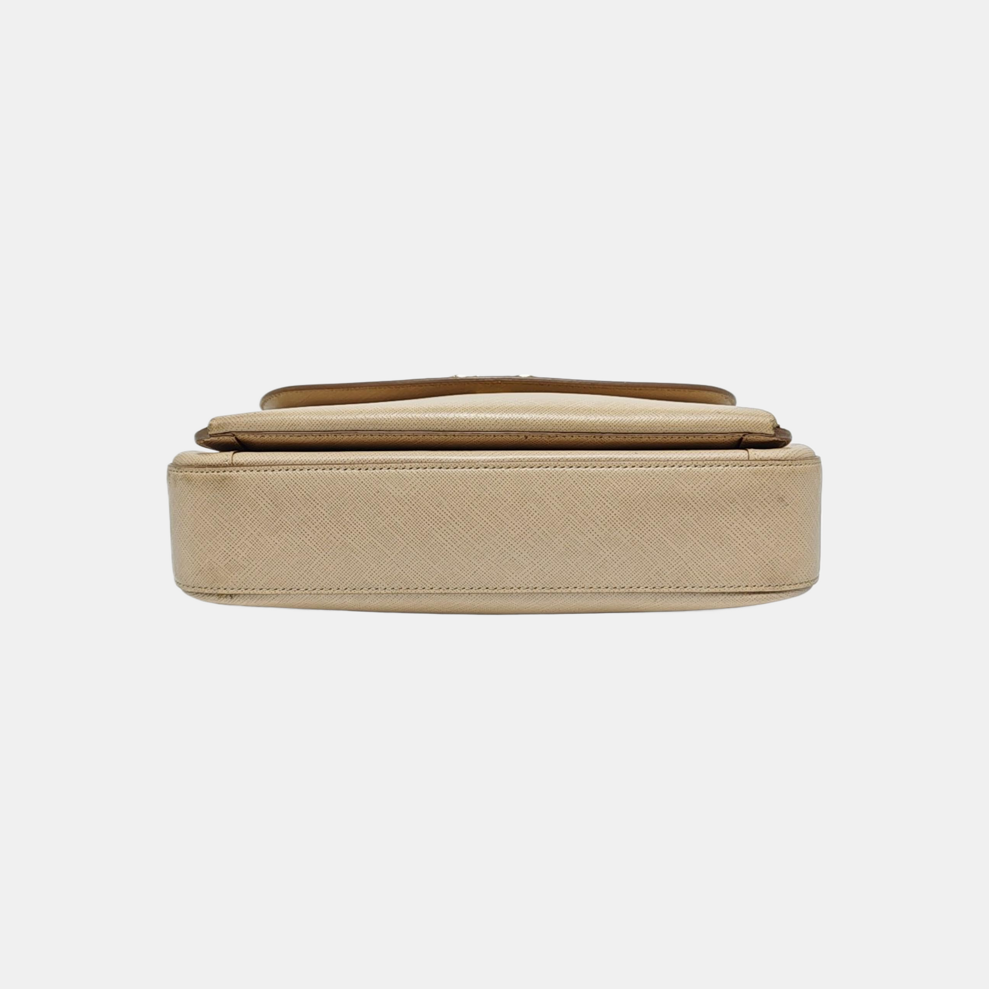Calfskin Shoulder Bag Beige