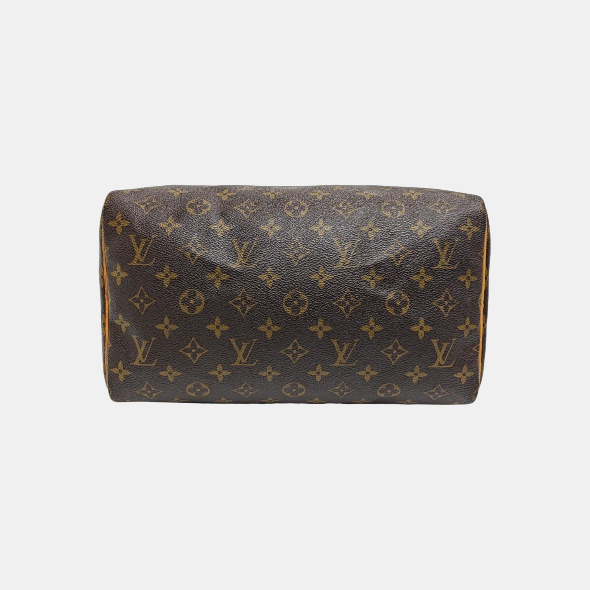 SPEEDY 30 Monogram Coated Canvas Brown