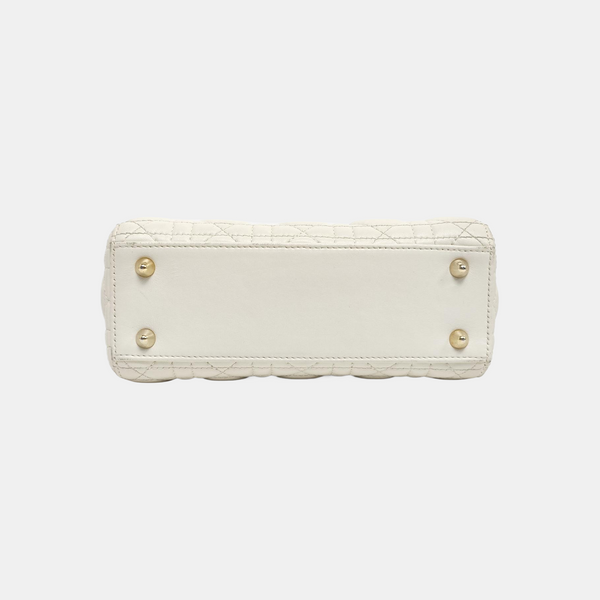 Lady Dior Cannage Lambskin White