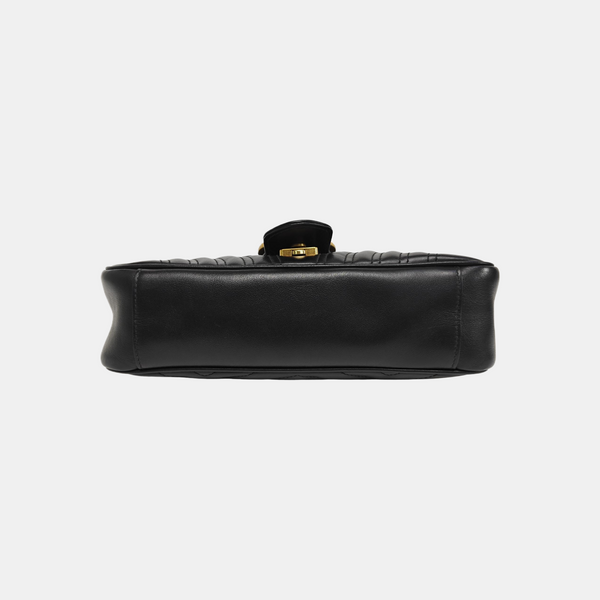 GG Marmont Medium Quilted Calfskin Black