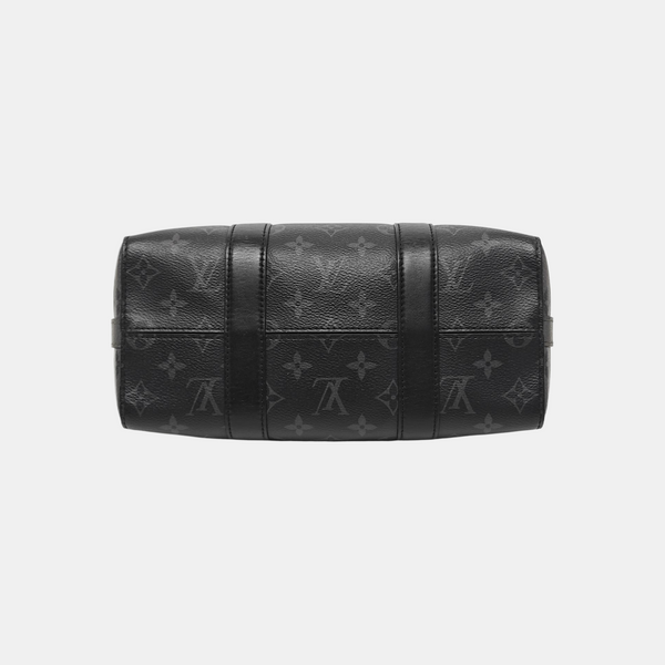 KEEPALL Monogram Coated Canvas Black