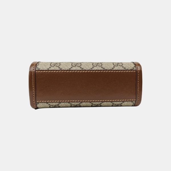 Retro Mini Monogram Coated Canvas Beige