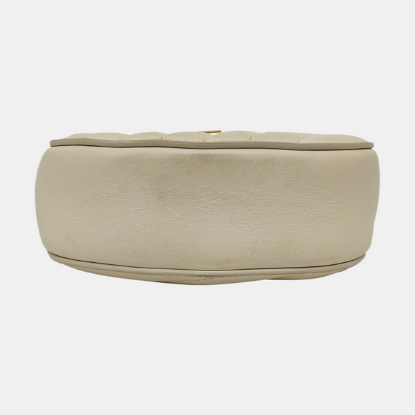Drew Mini Quilted Calfskin White