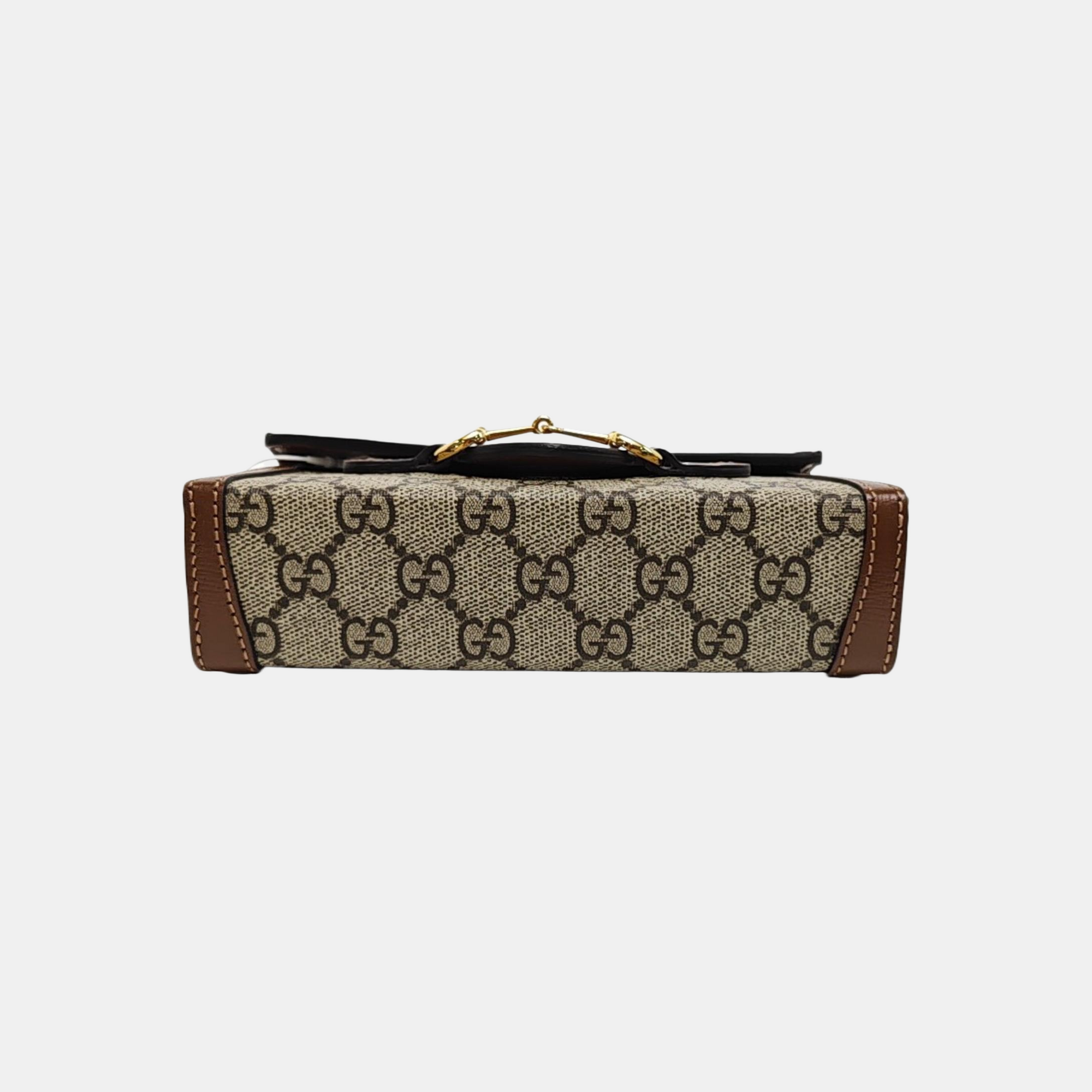 Horsebit 1955 Mini Monogram Coated Canvas Beige