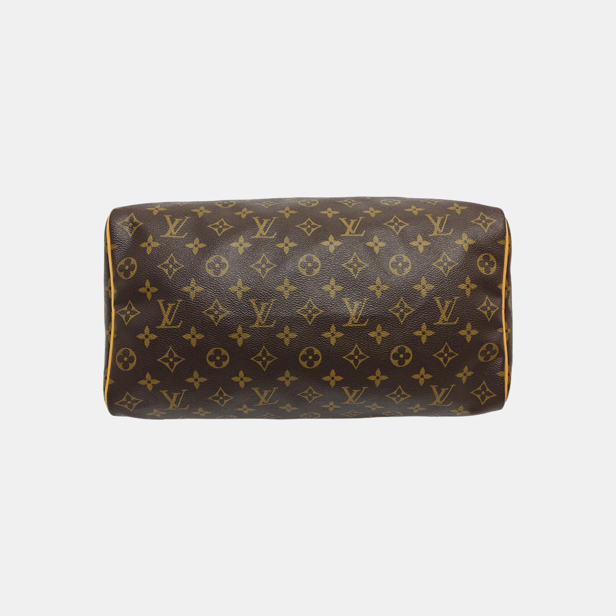 SPEEDY 35 Monogram Coated Canvas Brown