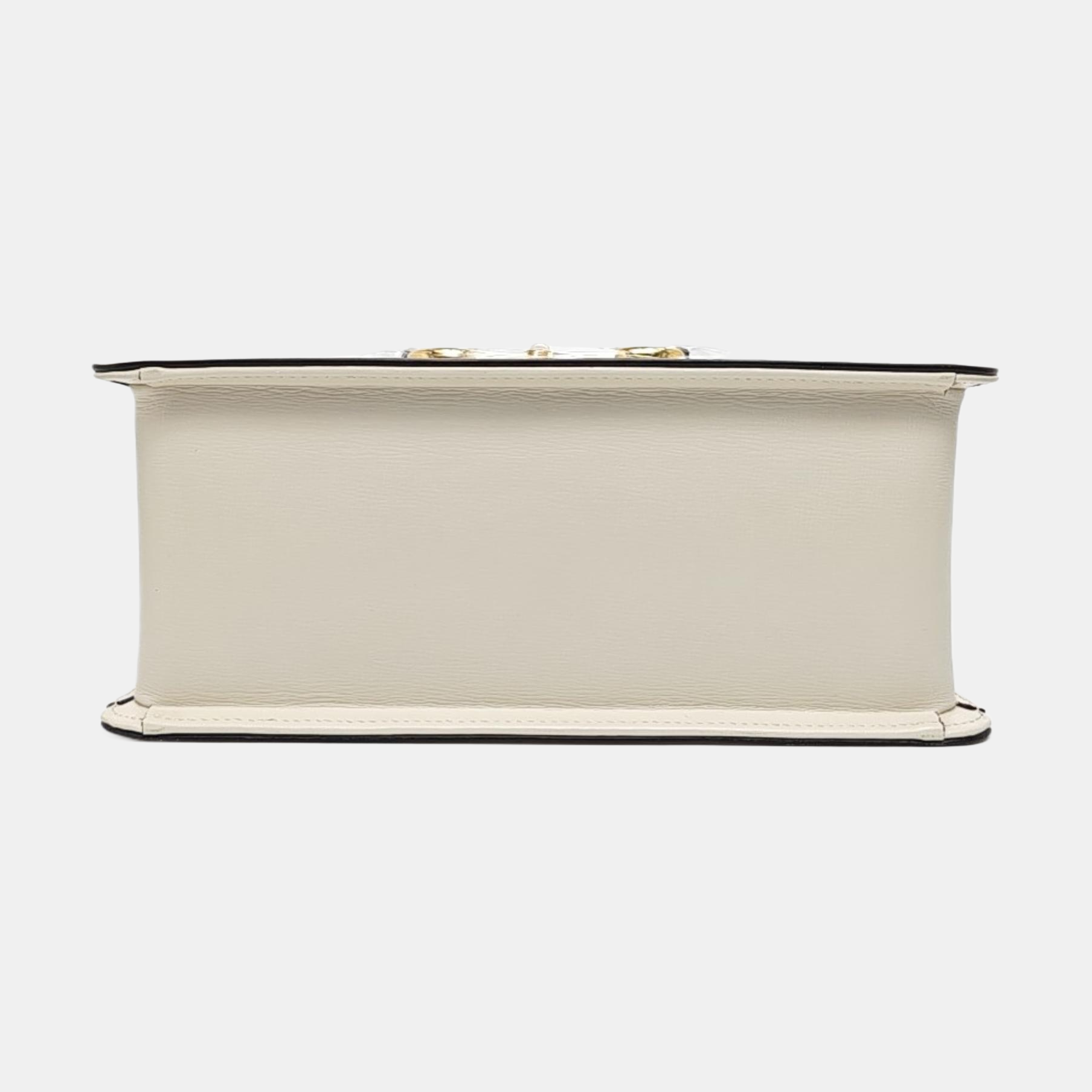 Authenticated pre-owned  Horsebit 1955 Calfskin White - Top Handle Bag at Looply