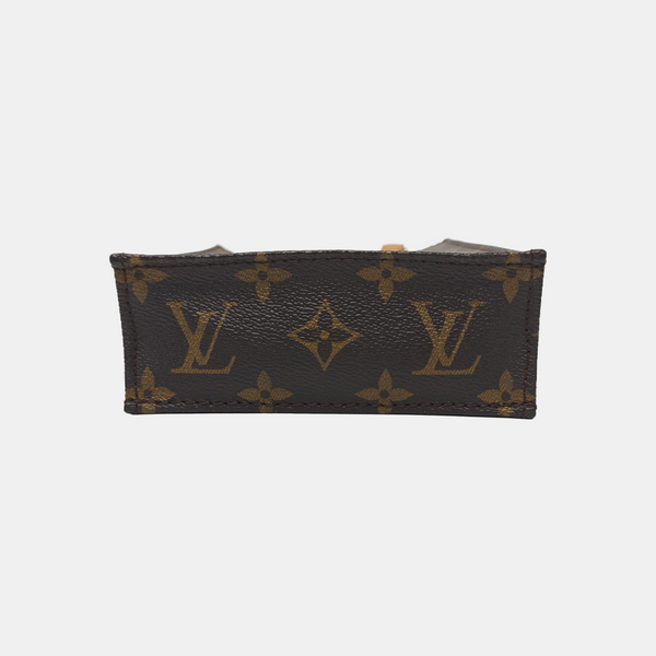 SAC PLAT Mini Monogram Coated Canvas Brown