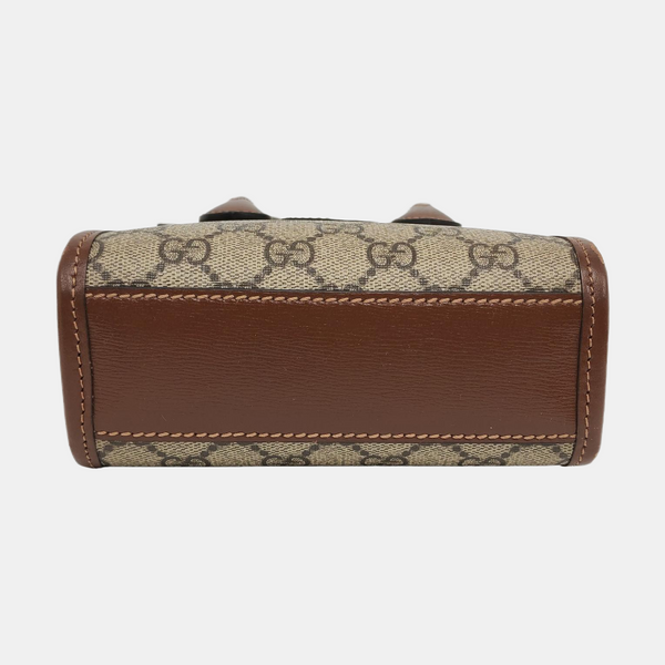 Retro Mini Monogram Coated Canvas Beige