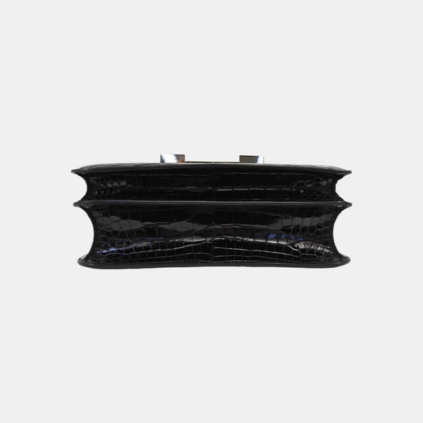 Constance 23 Shiny Porosus Crocodile Black