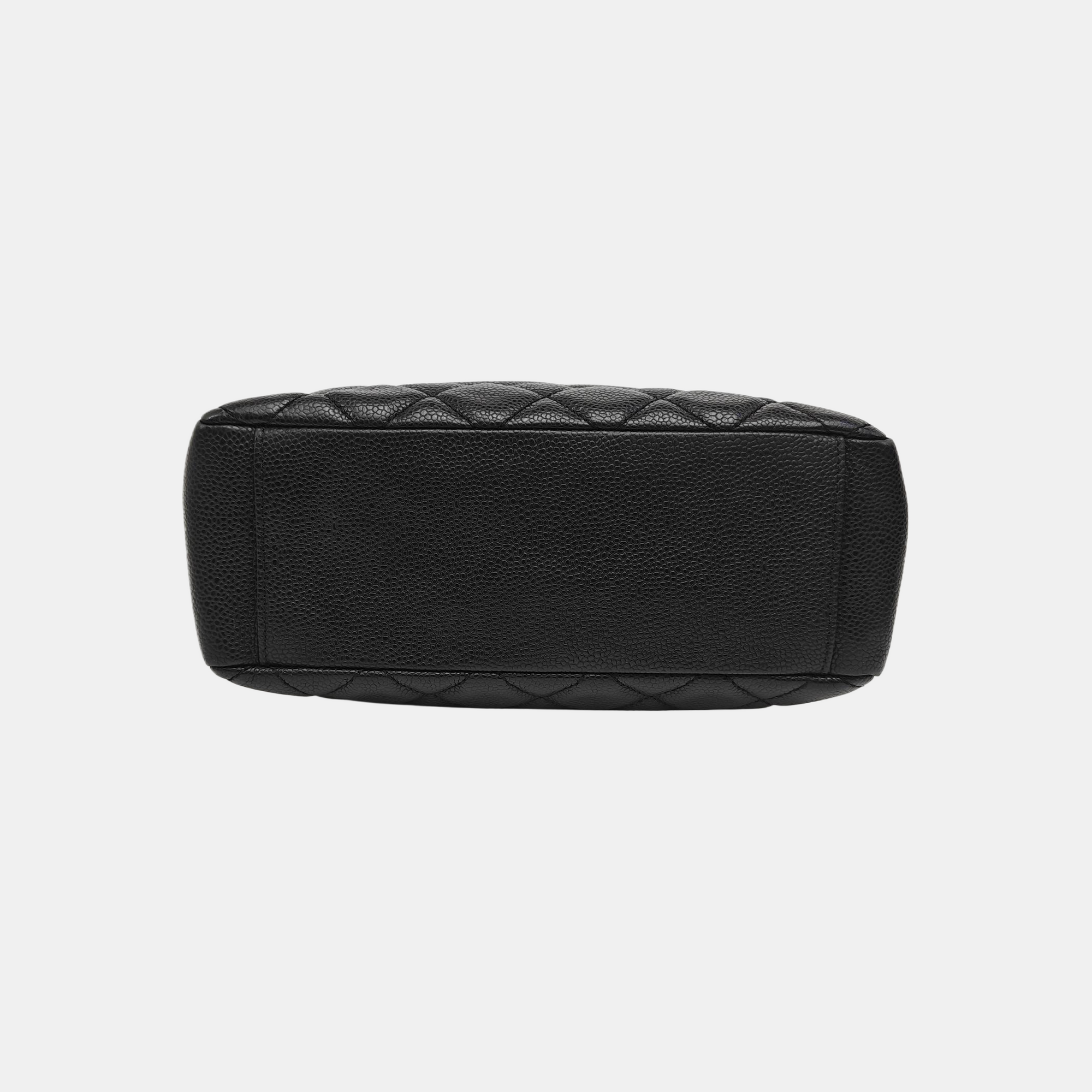CHANEL PST Quilted Grained Calfskin Black