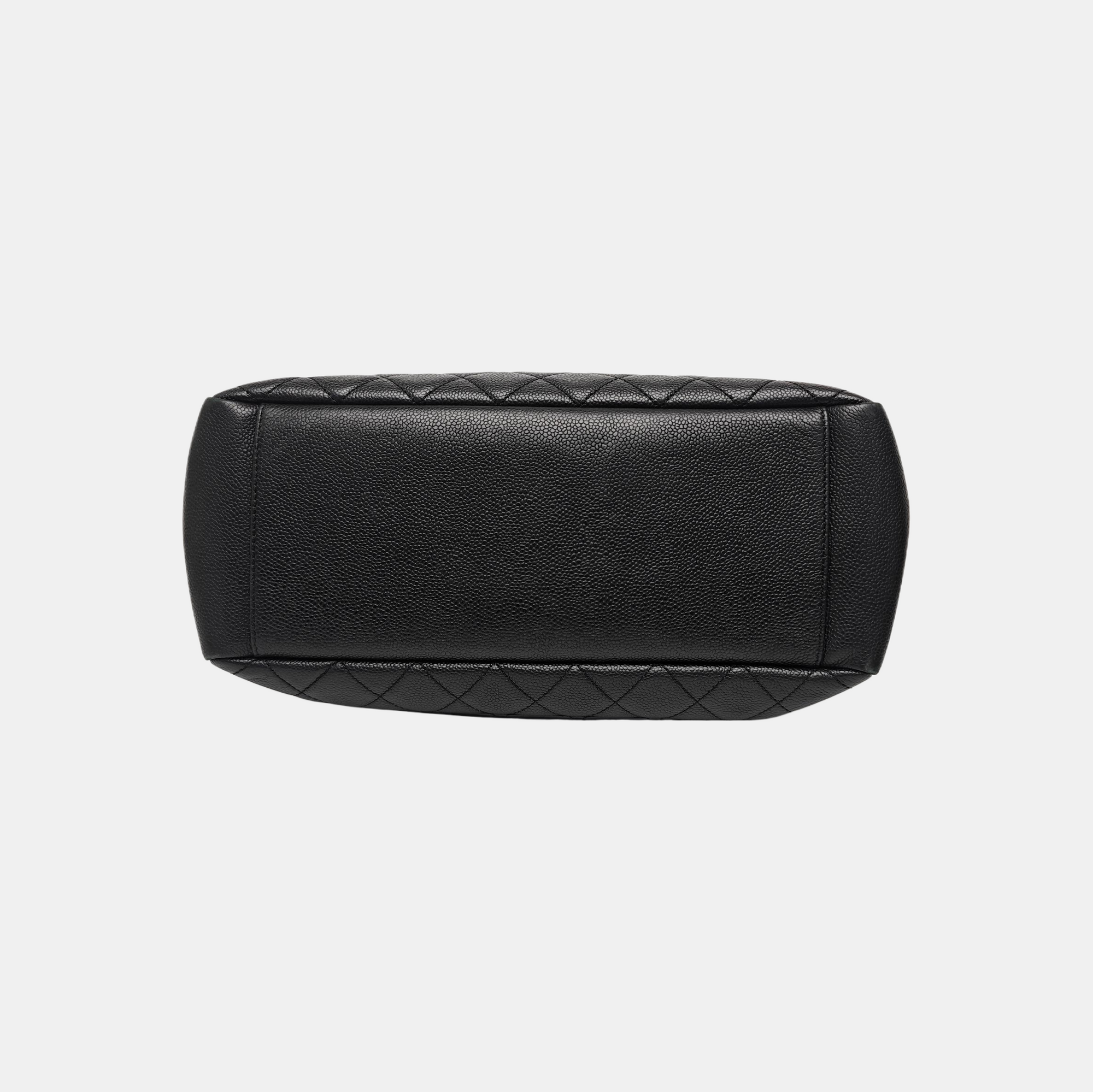 CHANEL GST Large Quilted Grained Calfskin Black