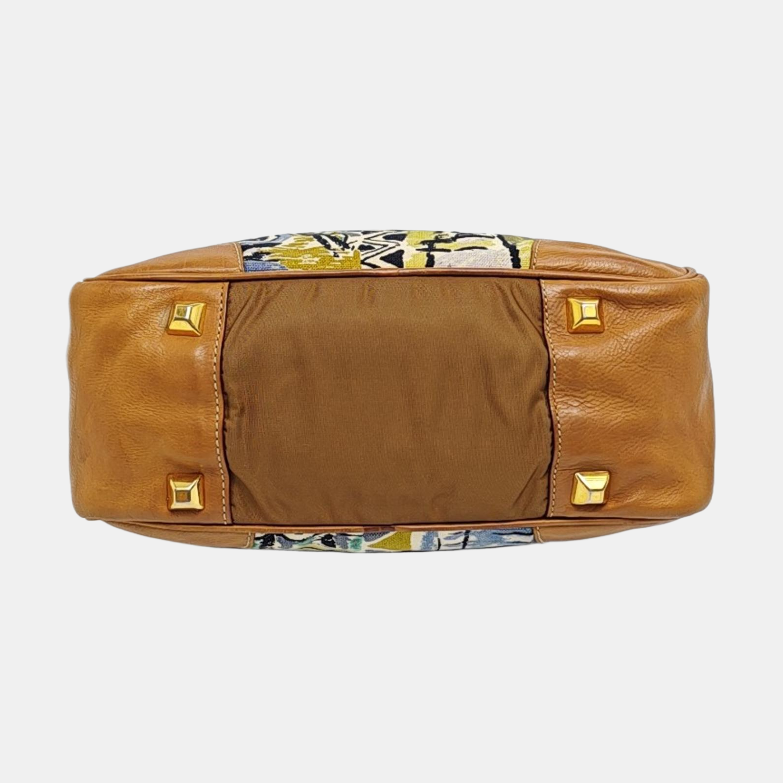 Canvas Top Handle Bag Brown