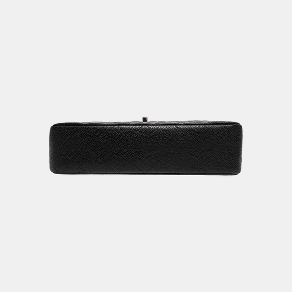 CLASSIC FLAP Small Quilted Grained Calfskin Black