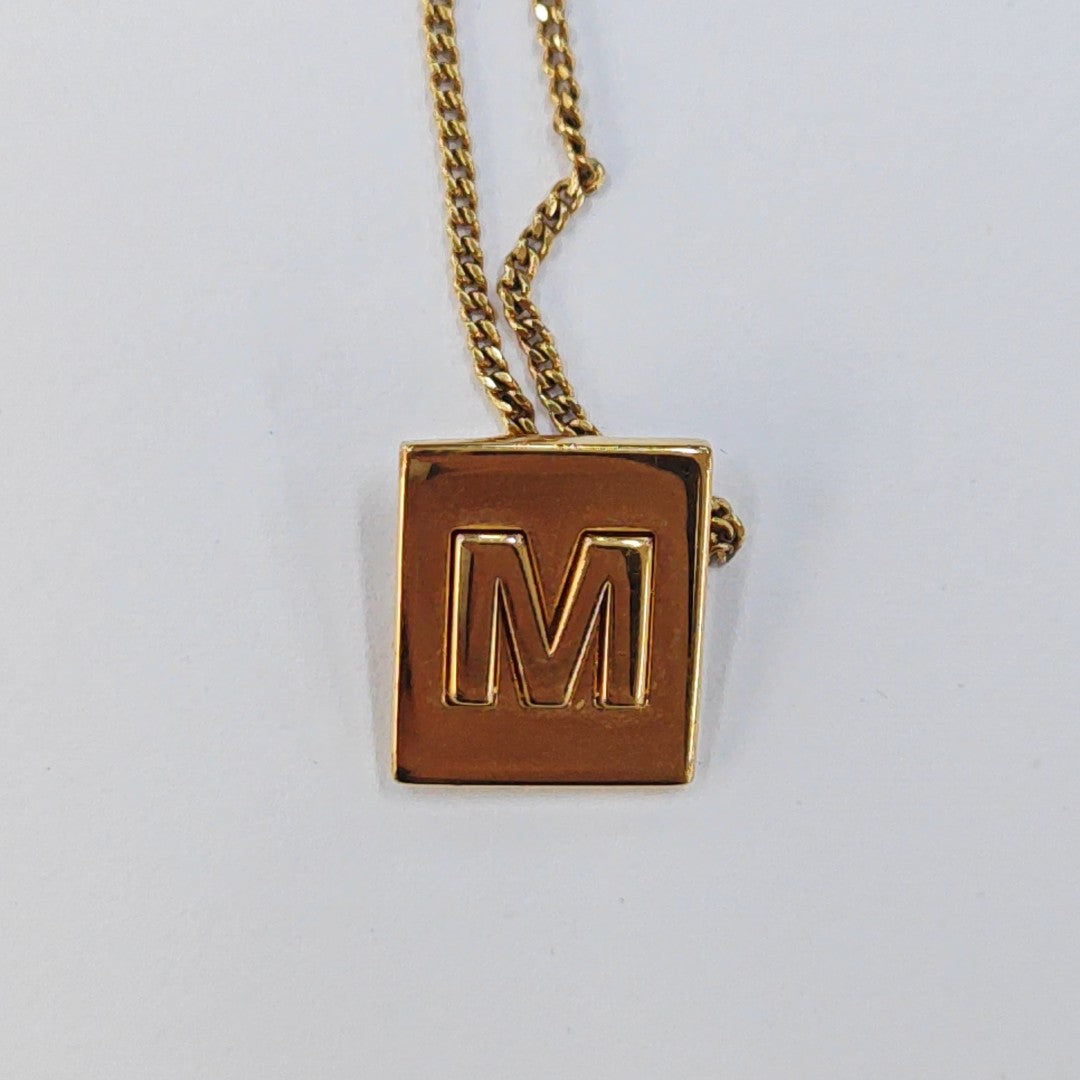 ALPHABET Brass Gold Necklace