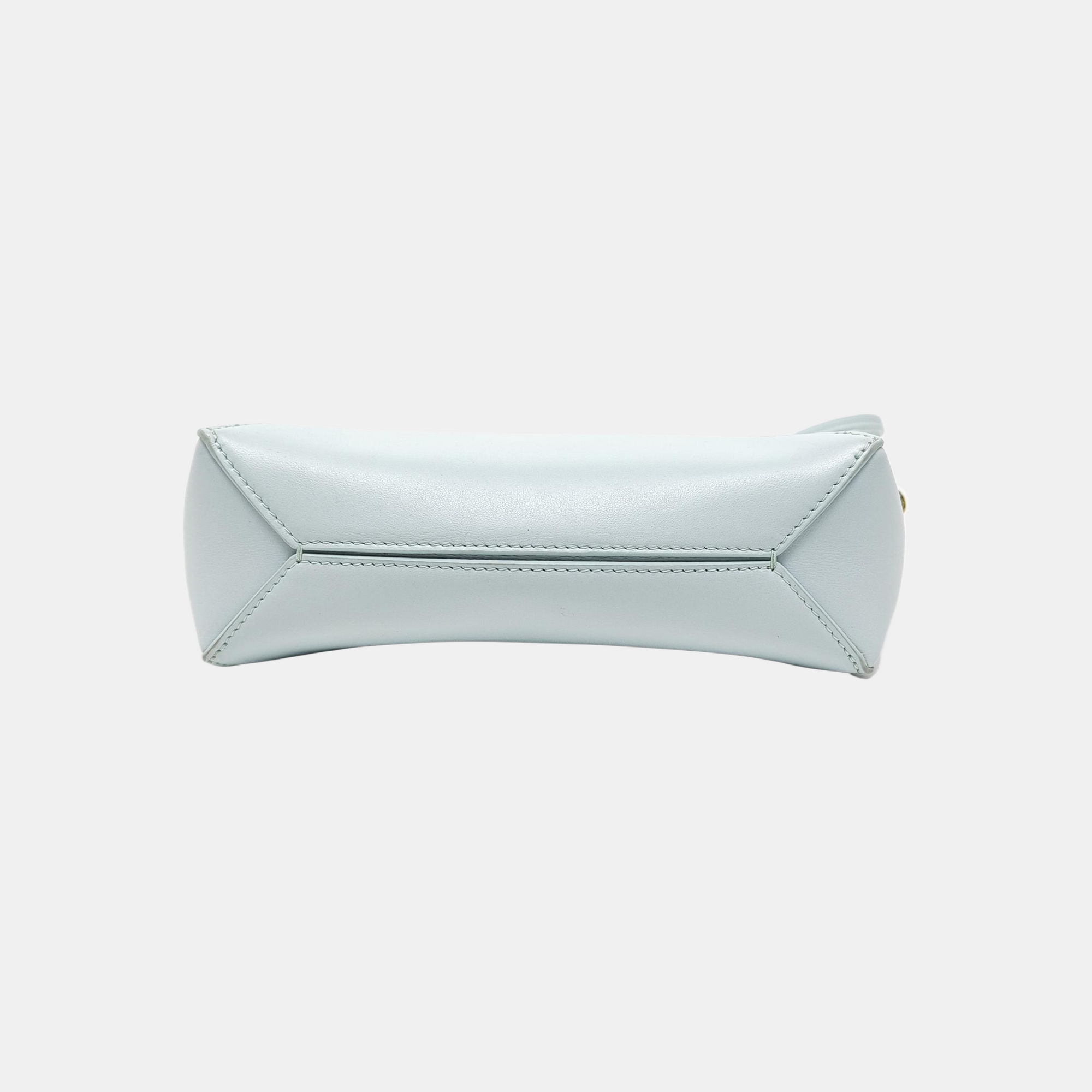Puzzle Fold Mini Calfskin Blue