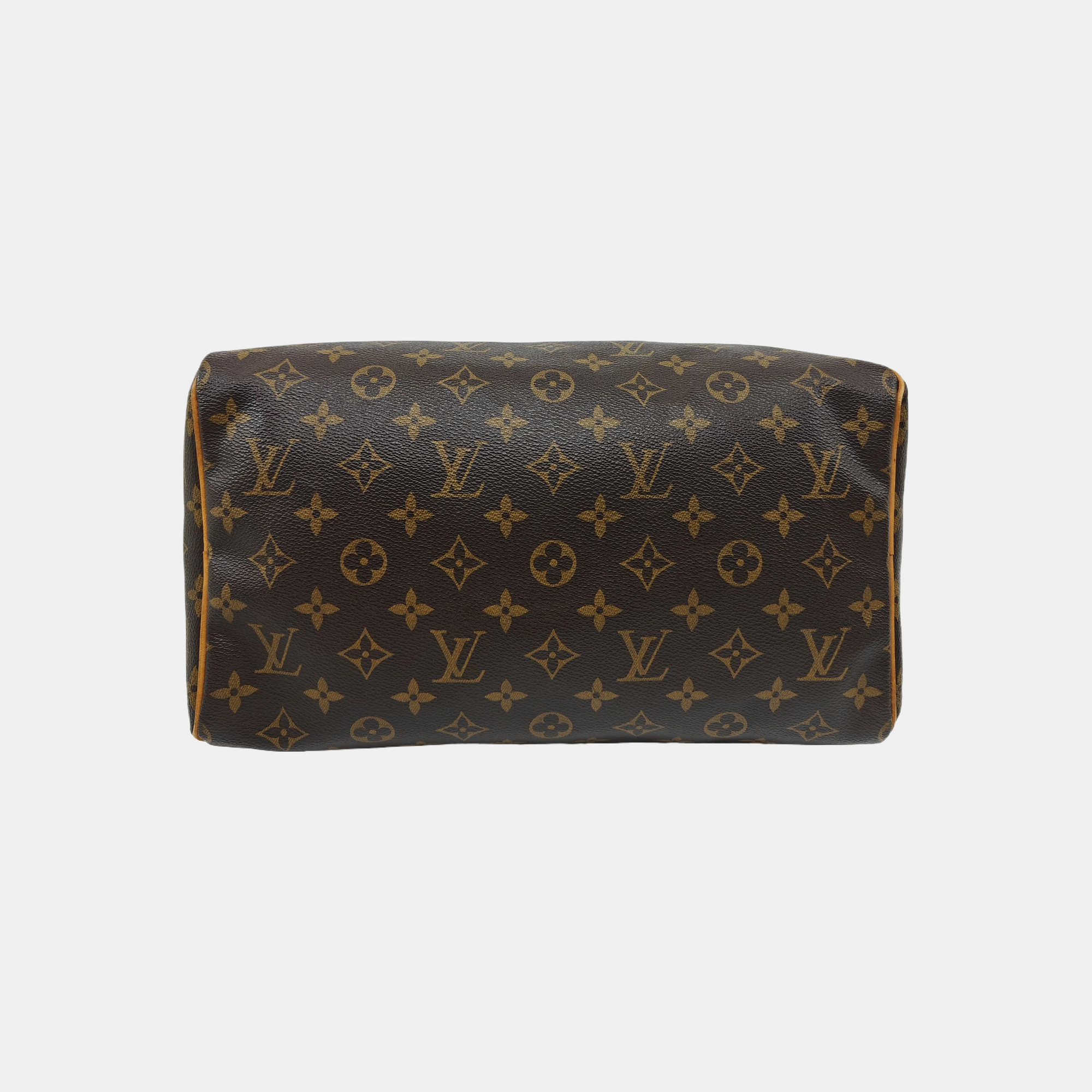 SPEEDY 30 Monogram Coated Canvas Brown