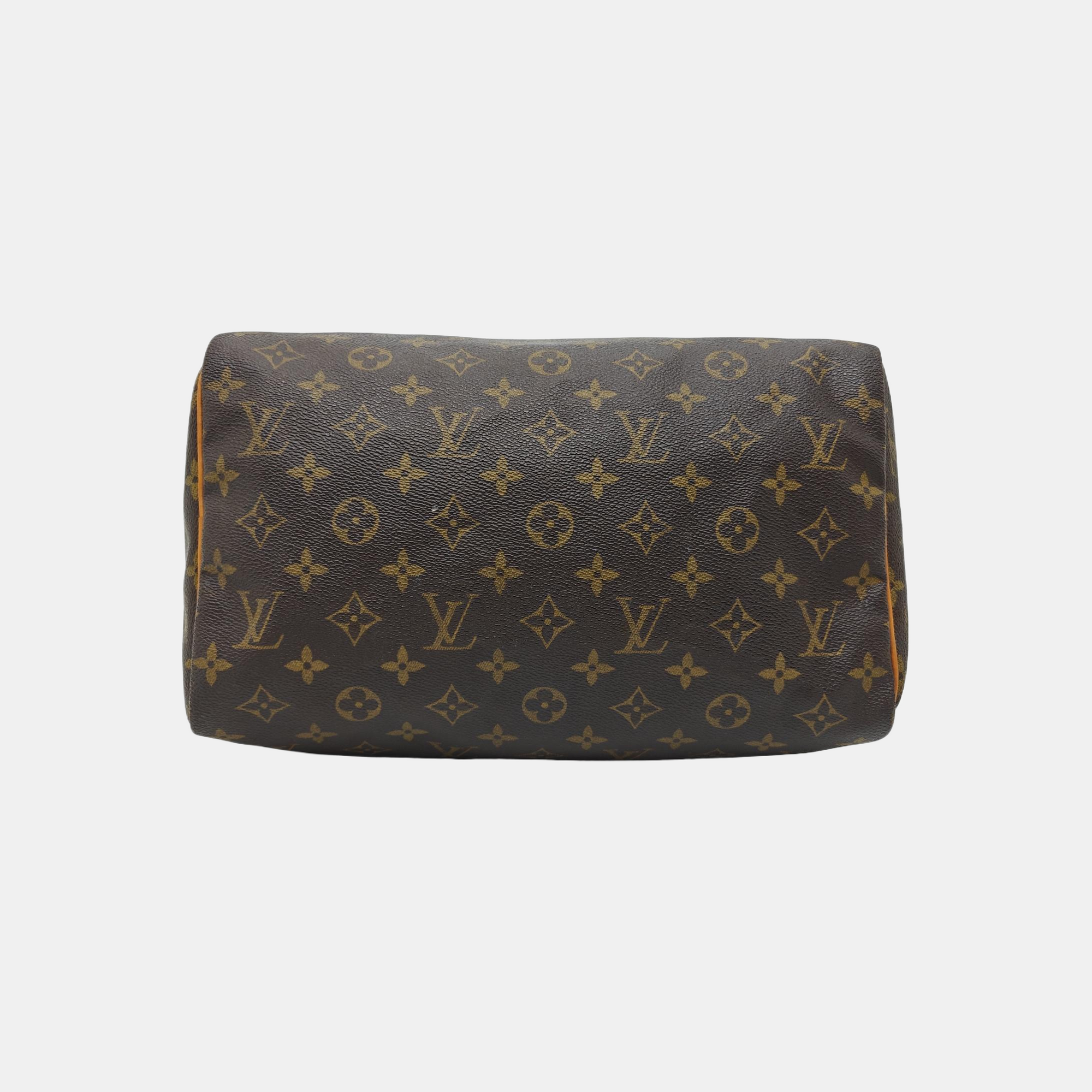 SPEEDY 30 Monogram Coated Canvas Brown