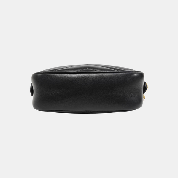 GG Marmont Mini Quilted Calfskin Black