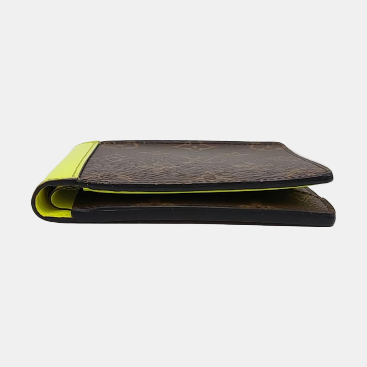 GASPAR Monogram Coated Canvas Brown Wallet
