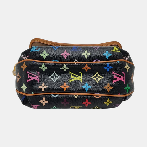 ANNIE Monogram Coated Canvas Black