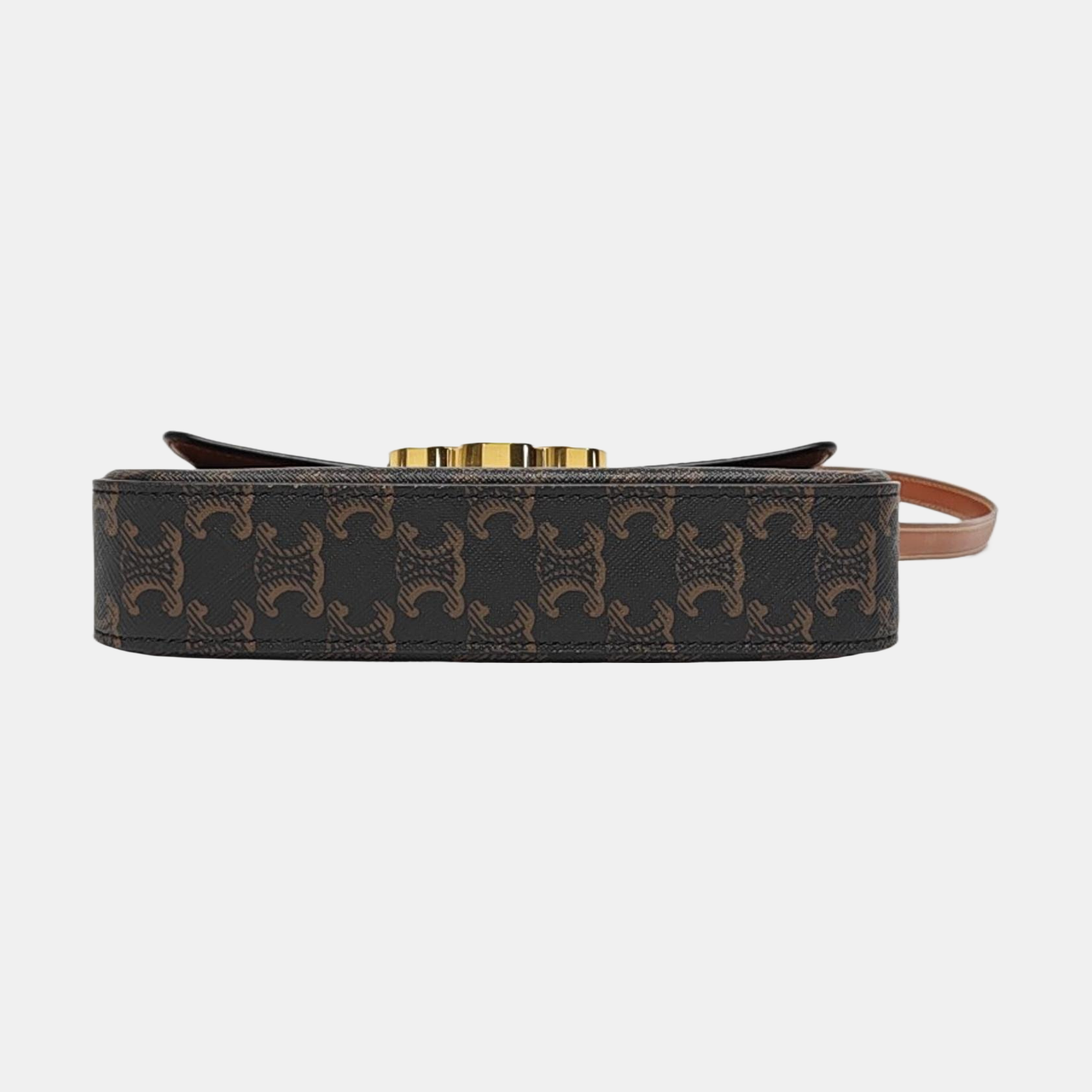 TRIOMPHE Small Coated Canvas Brown