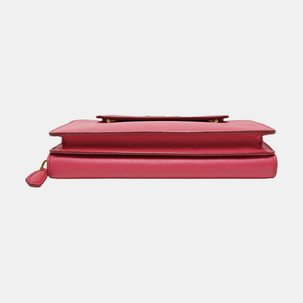Saffiano Calfskin Shoulder Bag Red