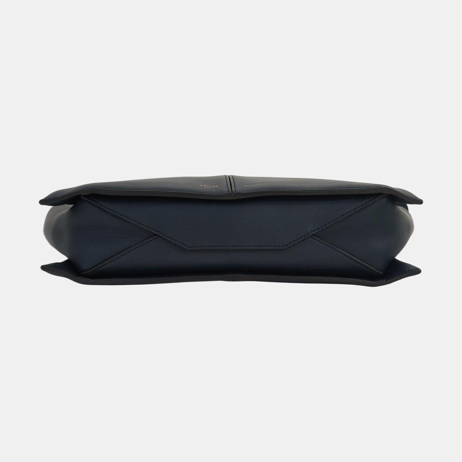 Authenticated pre-owned  TRI FOLD Calfskin Blue - Shoulder Bag at Looply