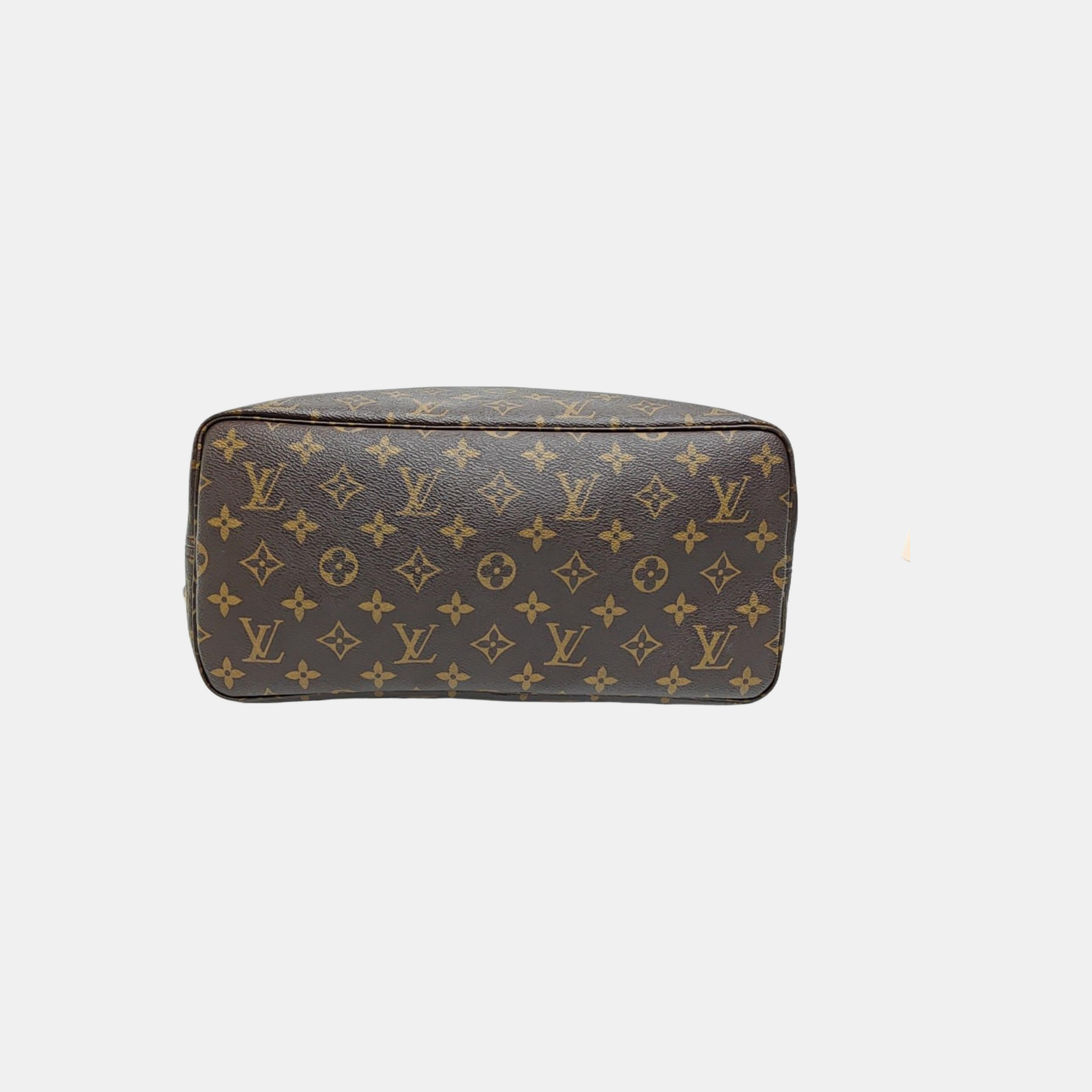 NEVERFULL MM Monogram Coated Canvas Brown
