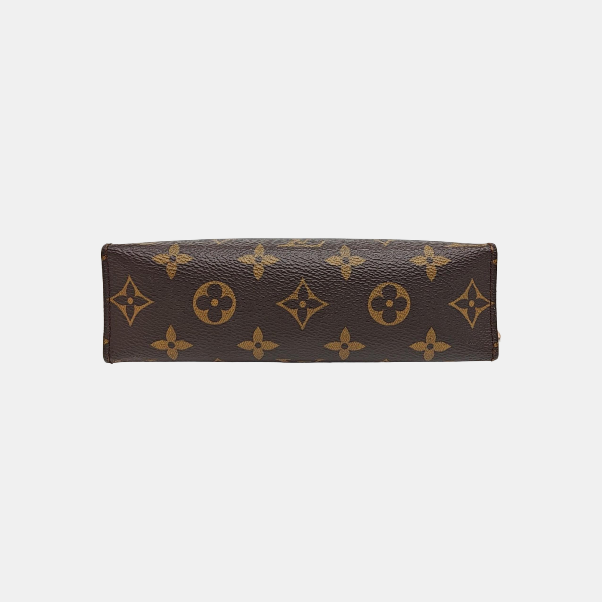TOILET POCKET 19 Monogram Coated Canvas Brown