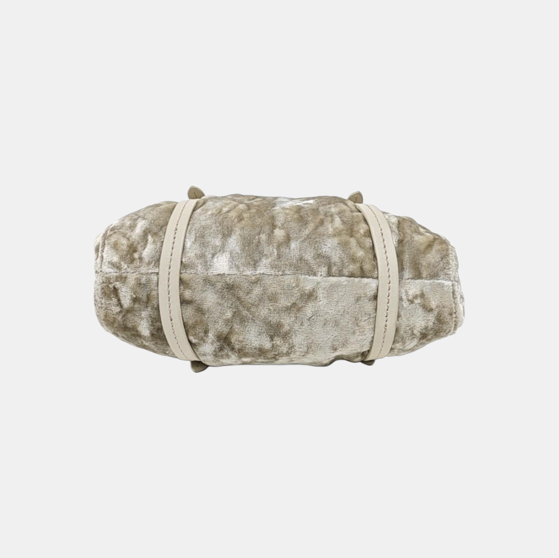 Velvet Top Handle Bag Gray
