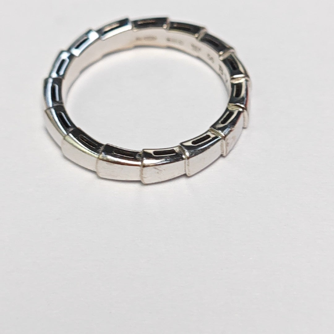 SERPENTI 18k White Gold Silver Ring EU 56