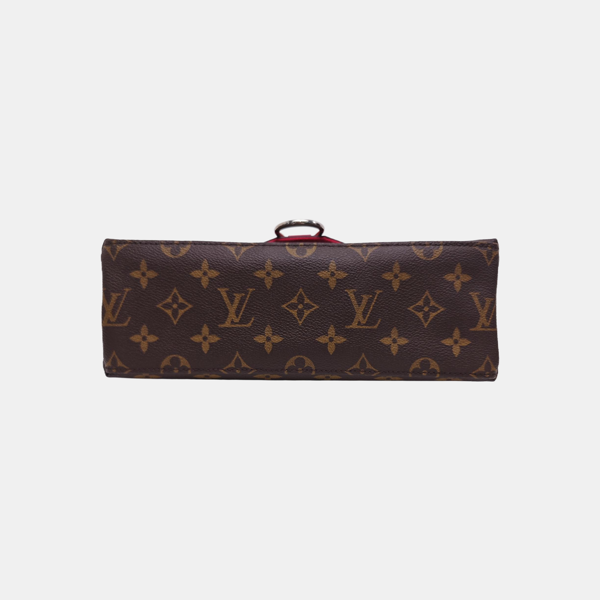 SAINT MICHEL Monogram Coated Canvas Red