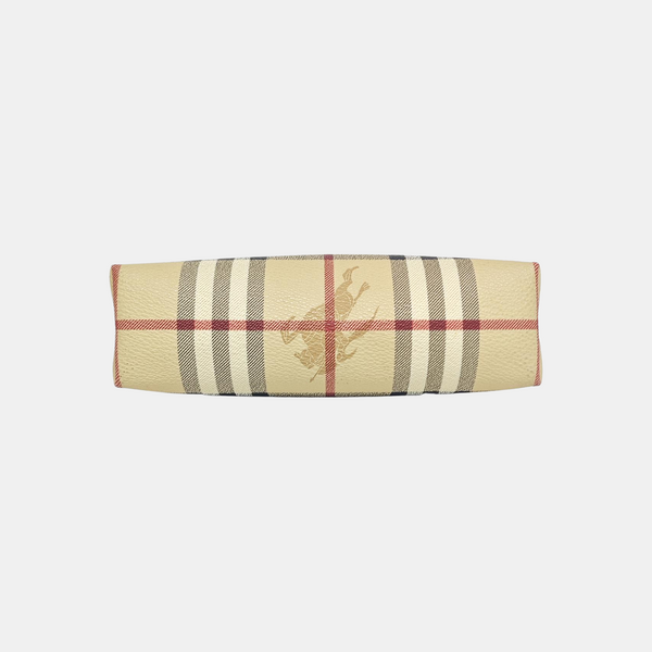 Coated Canvas Top Handle Bag Brown