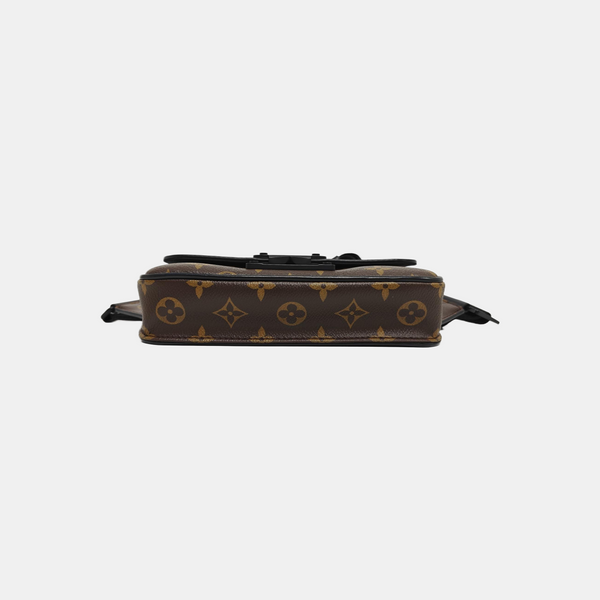 S LOCK Monogram Coated Canvas Brown