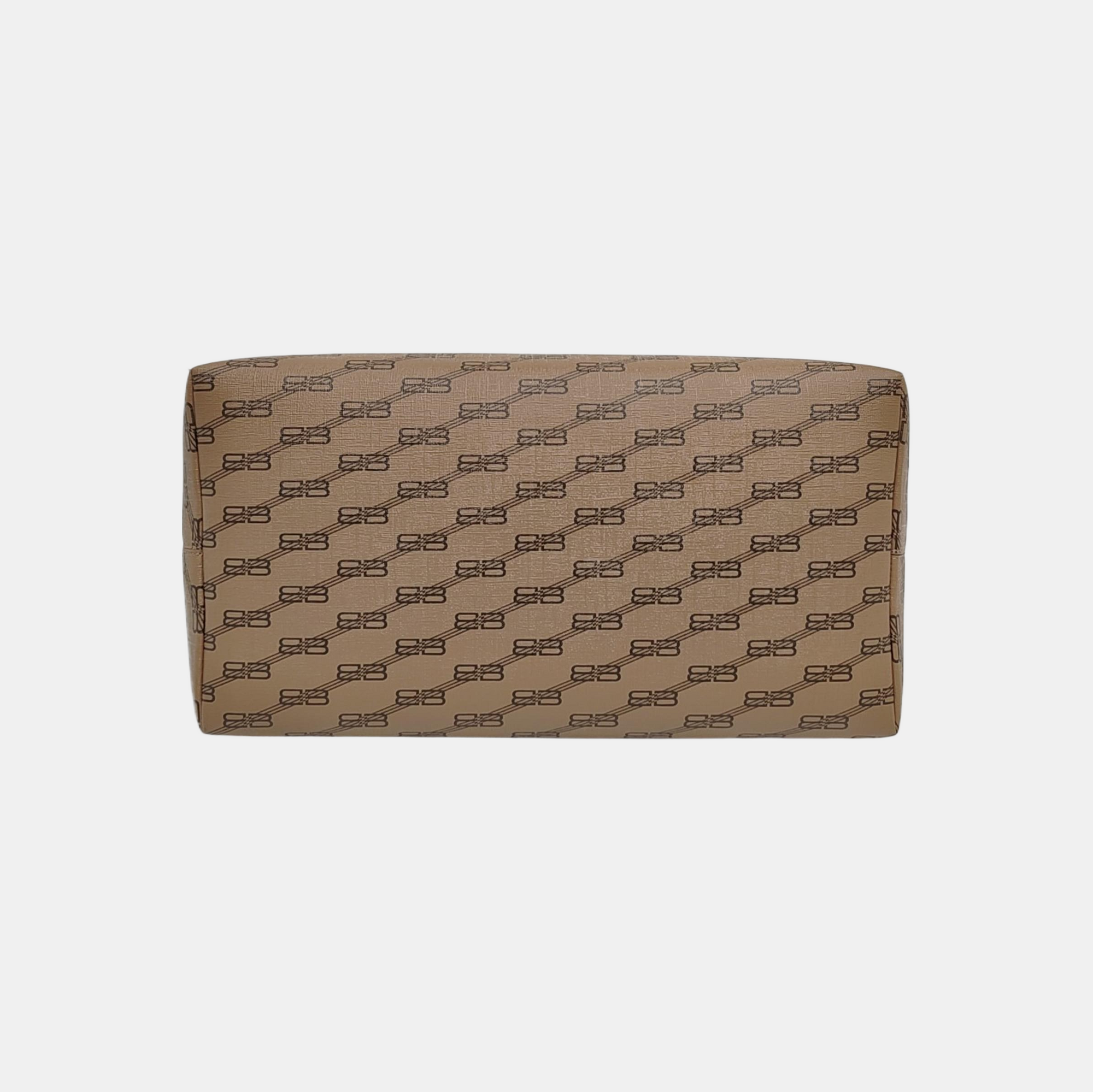 Coated Canvas Tote Bag Brown