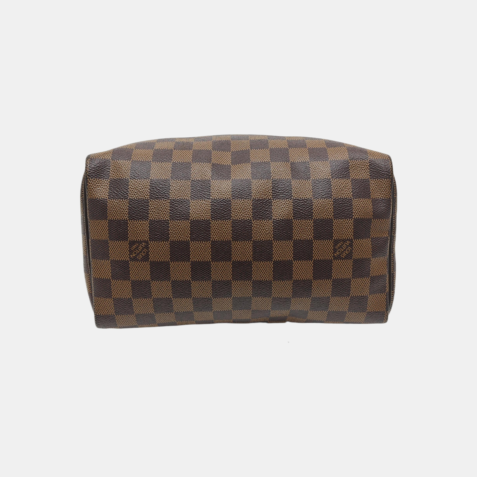 SPEEDY 25 Damier Ebene Coated Canvas Brown