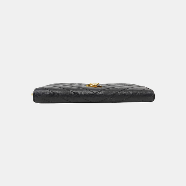 MONOGRAM Chevron Calfskin Black Wallet