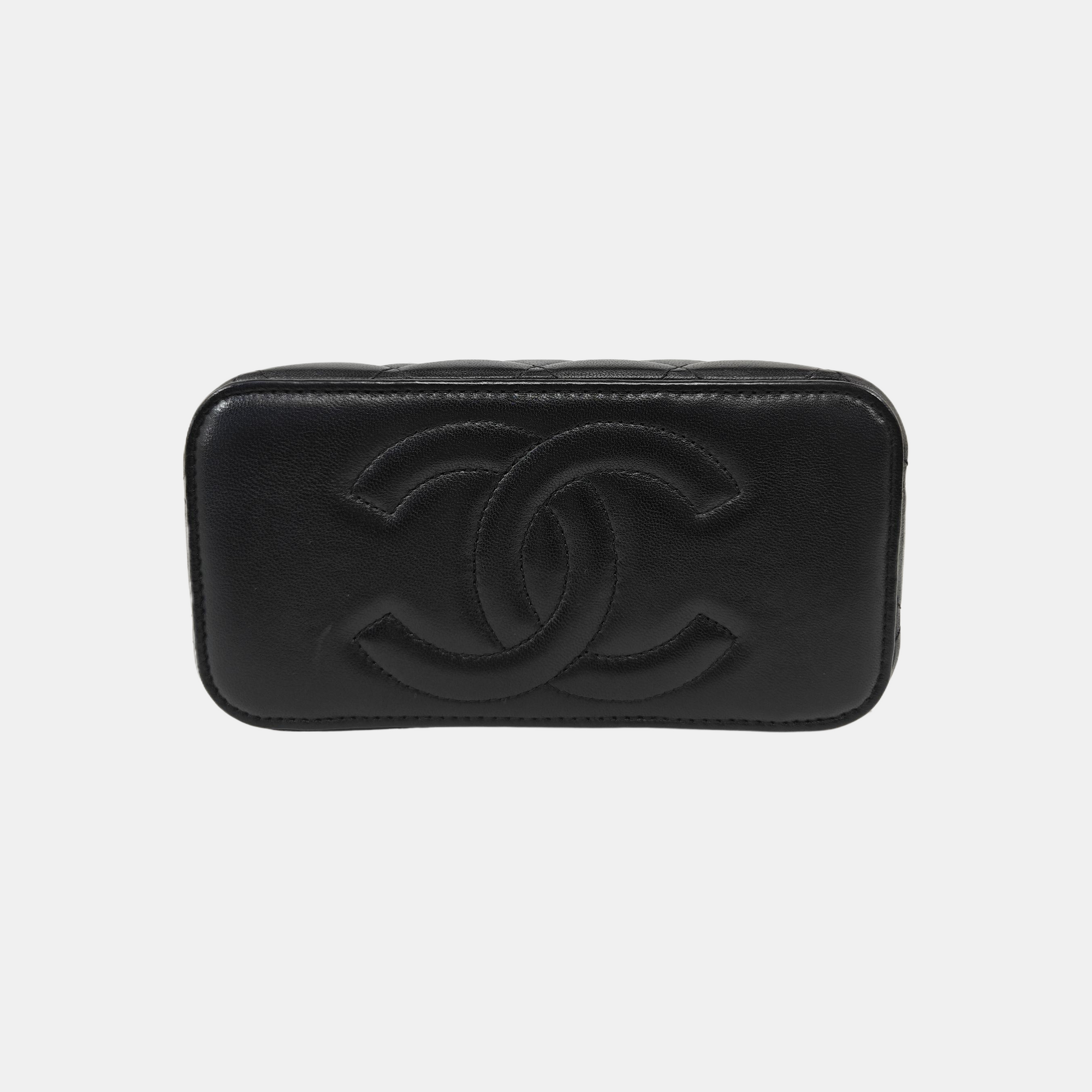 Quilted Lambskin Shoulder Bag Black