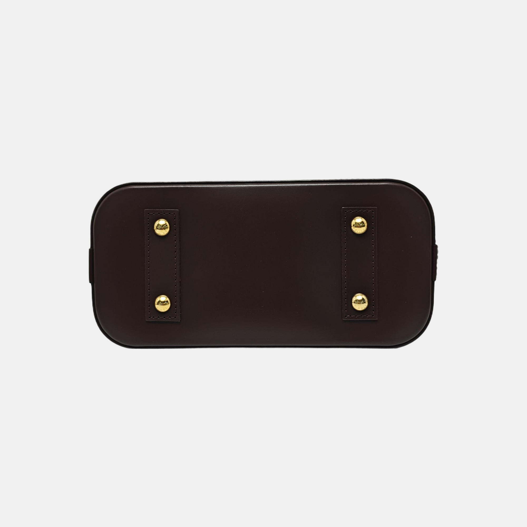 ALMA BB Damier Ebene Coated Canvas Brown