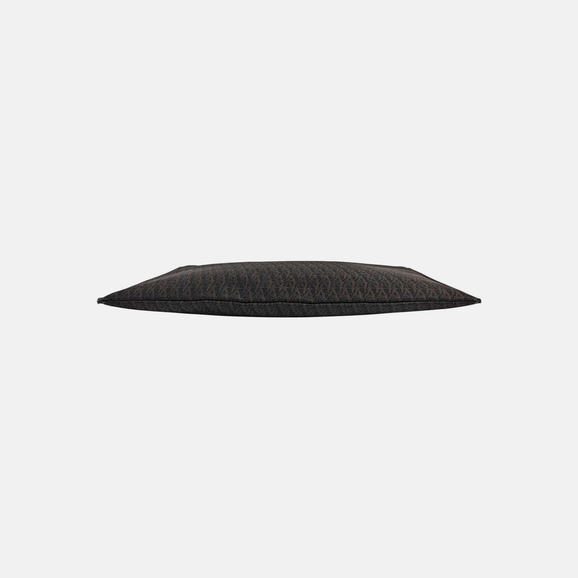 Coated Canvas Clutch Brown